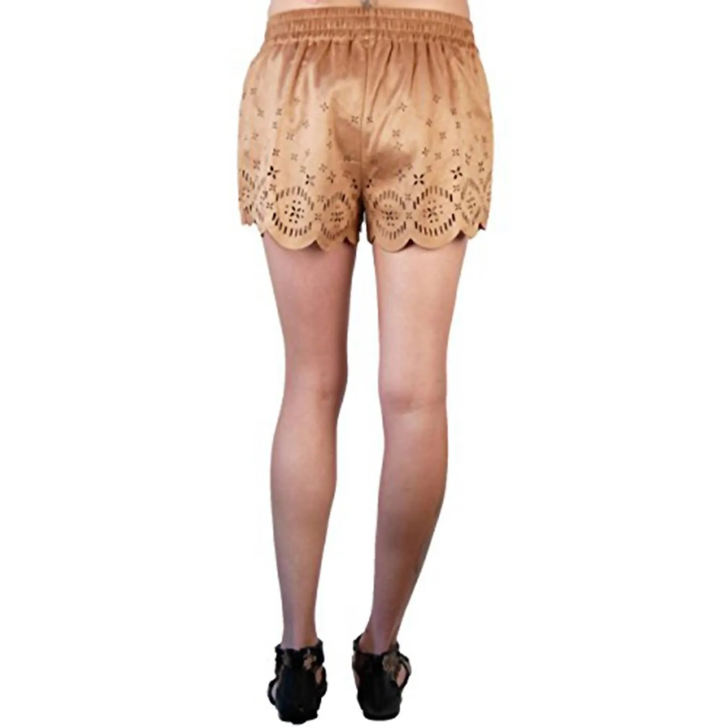 Women Lackawanna Blues Faux Suede Shorts In Brown