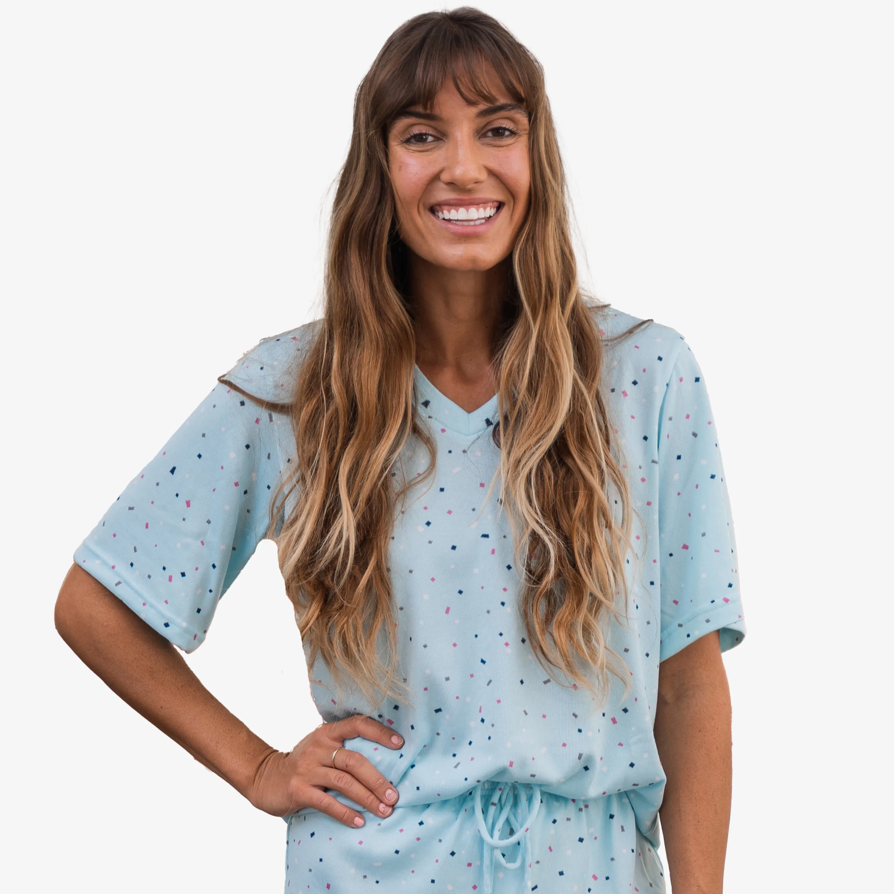 Women's Extra Soft Short Sleeve V-Neck Lounge Top