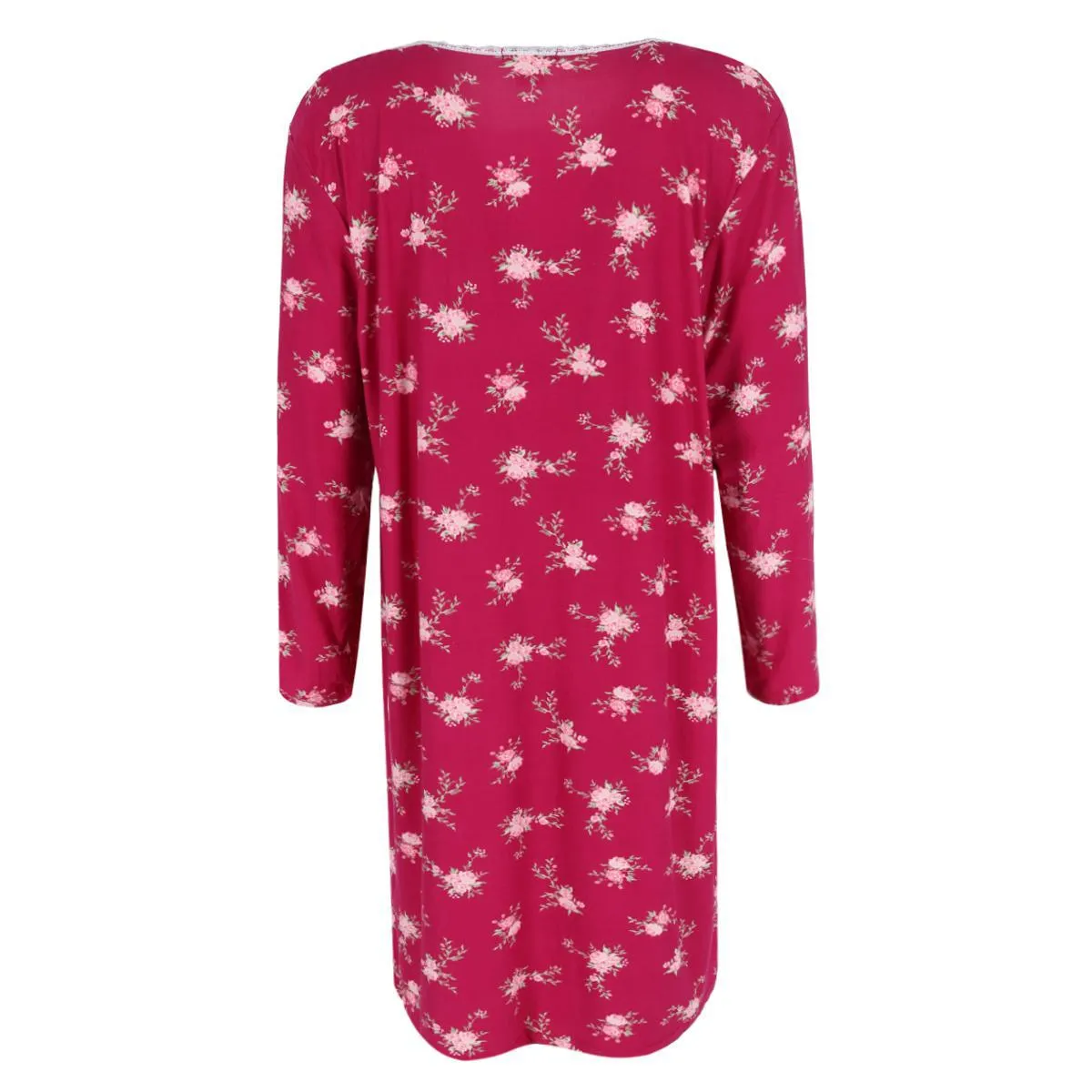 Women's Floral Lace Long Sleeve Sleep Gown