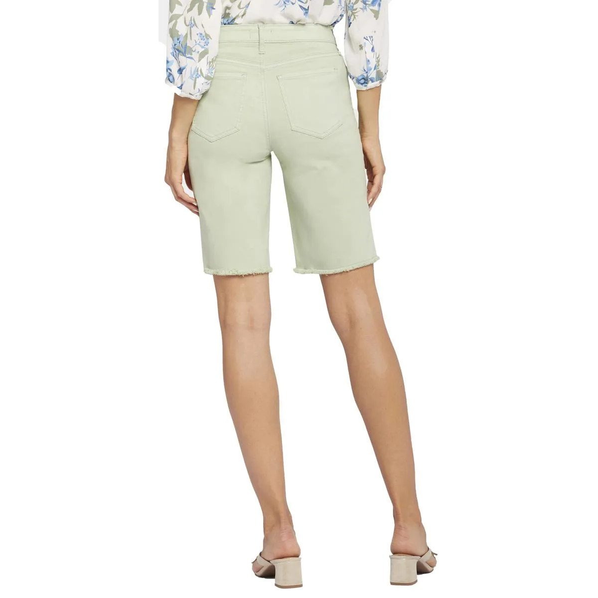 Womens Frayed Hem Denim Denim Shorts