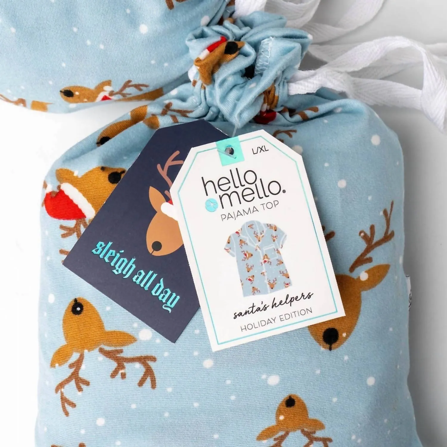 Women's Holiday Pajama Top In Santa's Helpers