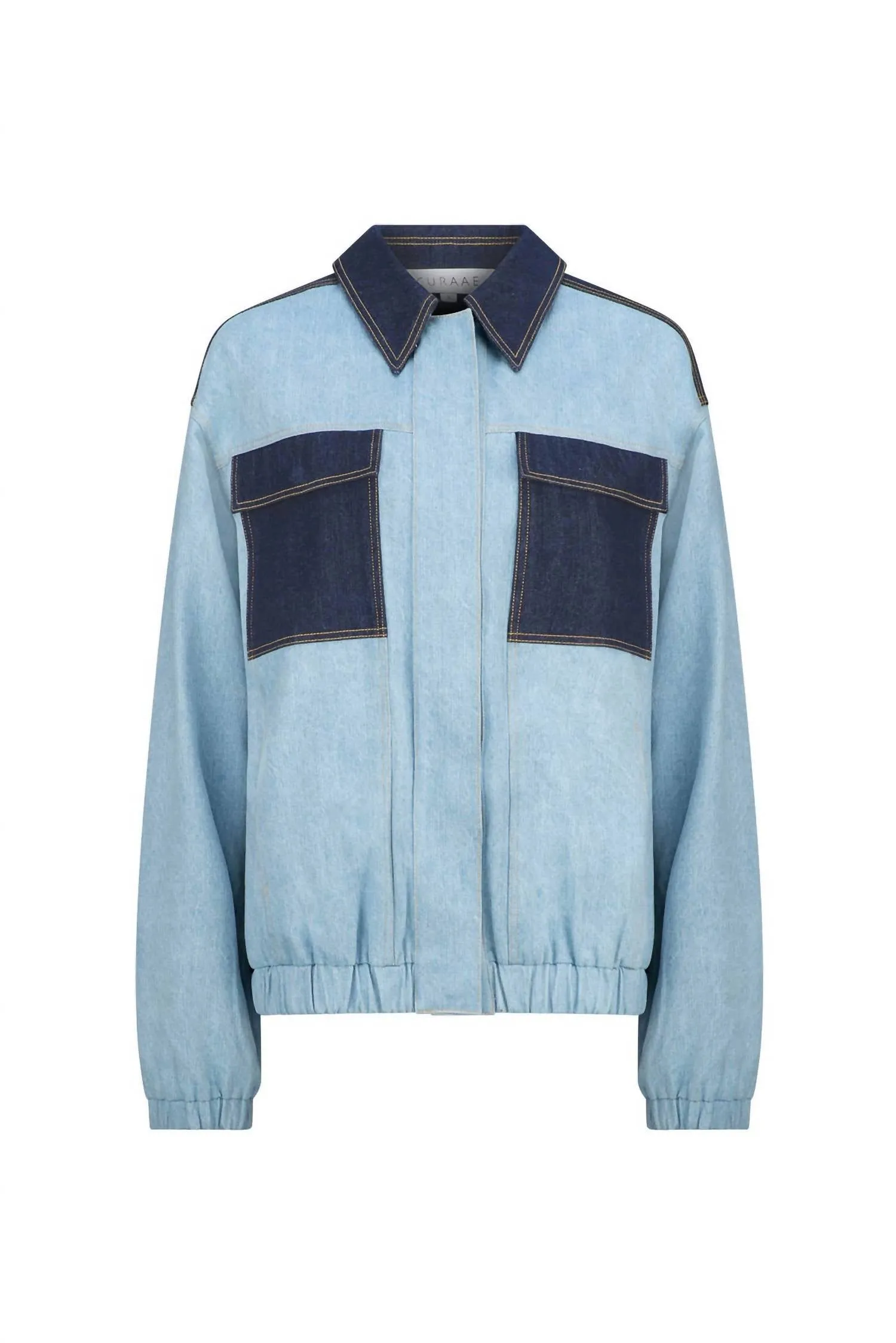 Women's Lucca Jacket In Light And Dark Wash Denim