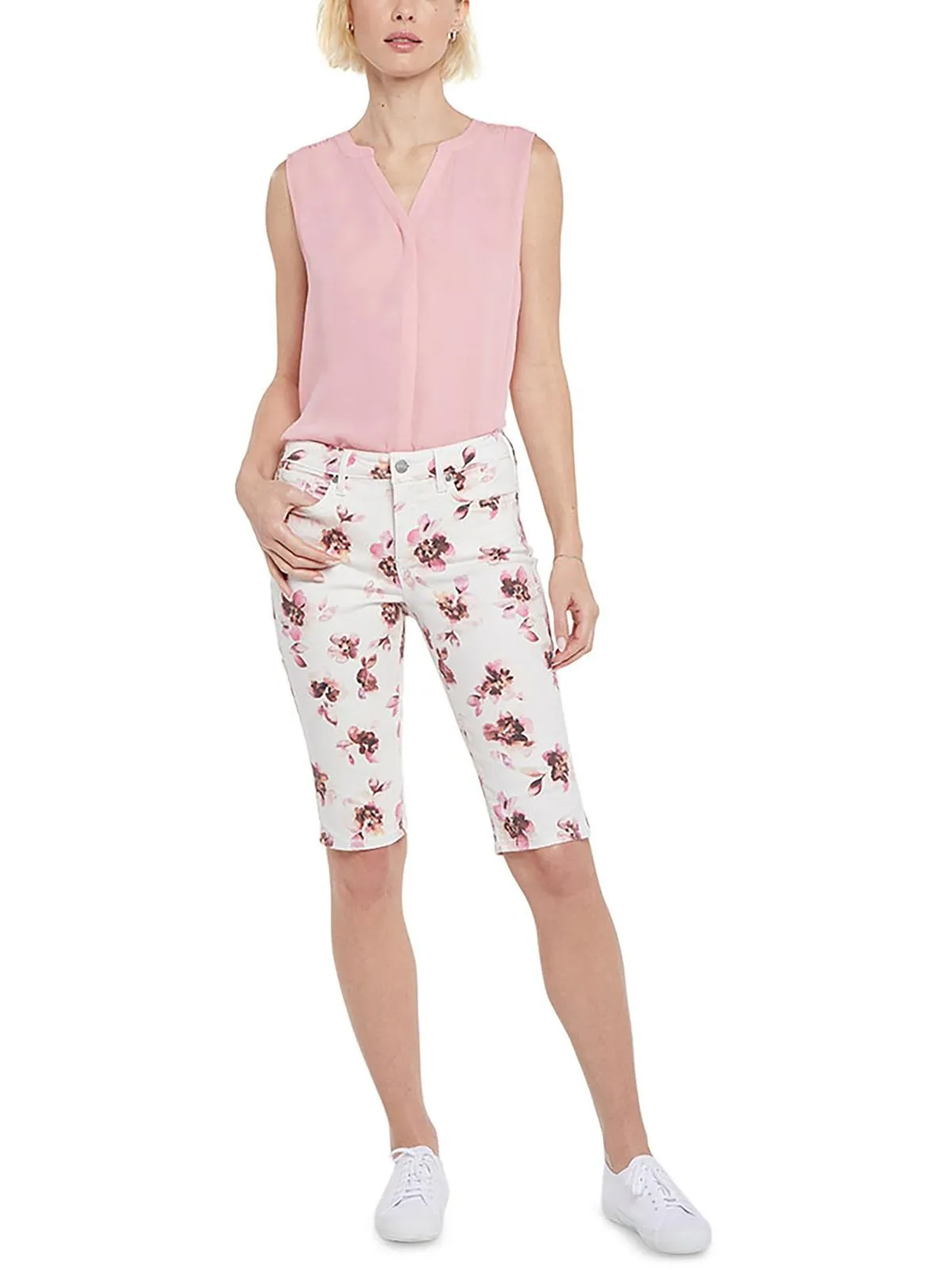 Womens Mid-Rise Denim Shorts