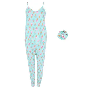 Women's Plus Size Ice Cream Jogger PJ Set