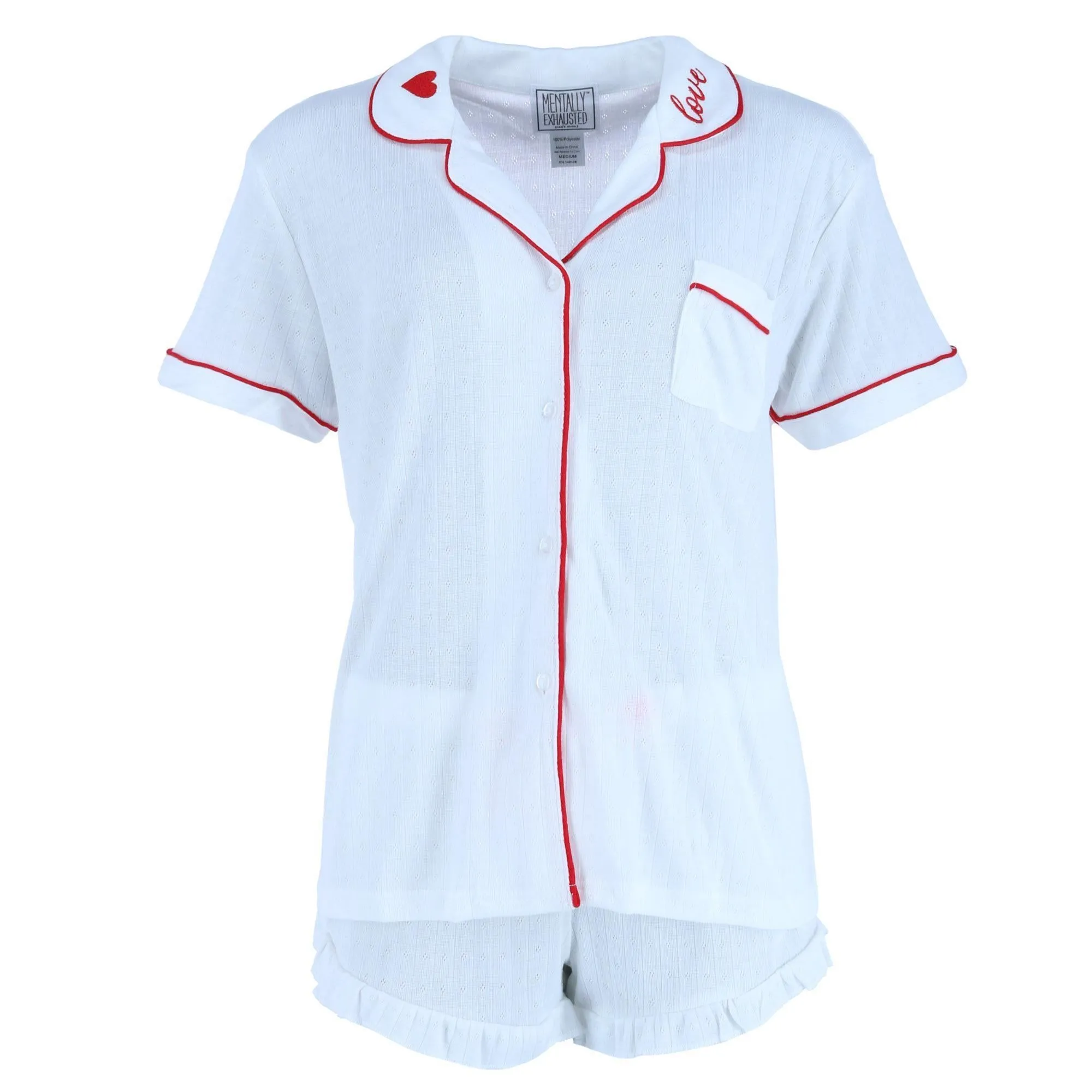 Women's Pointelle Short Sleeve Pajama Set