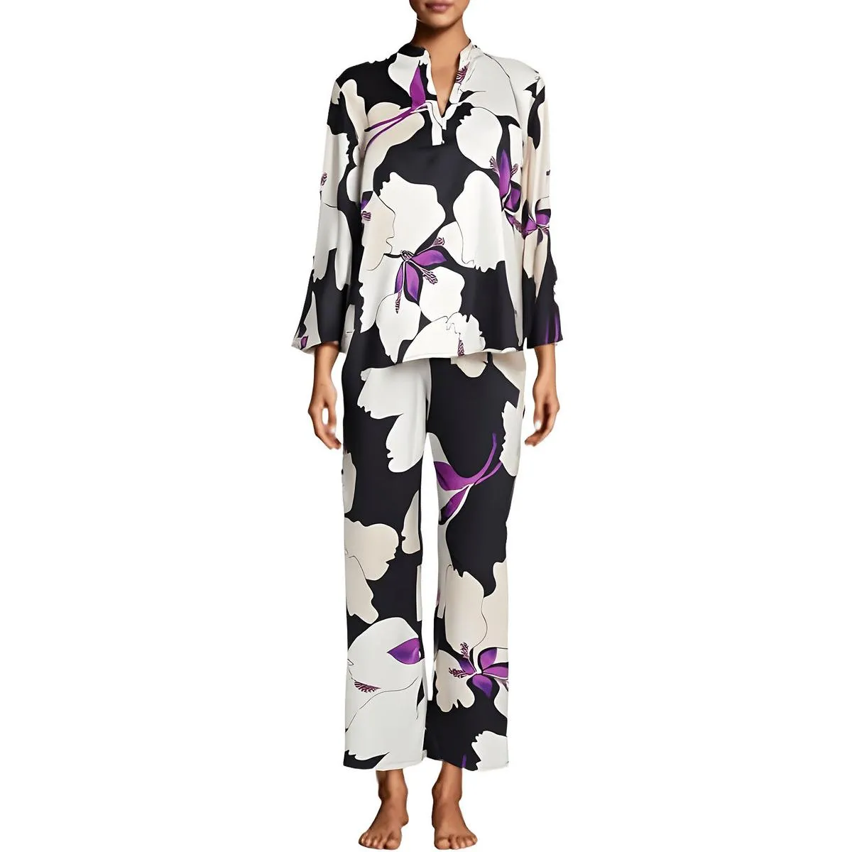 Womens Printed Polyester Pant Set