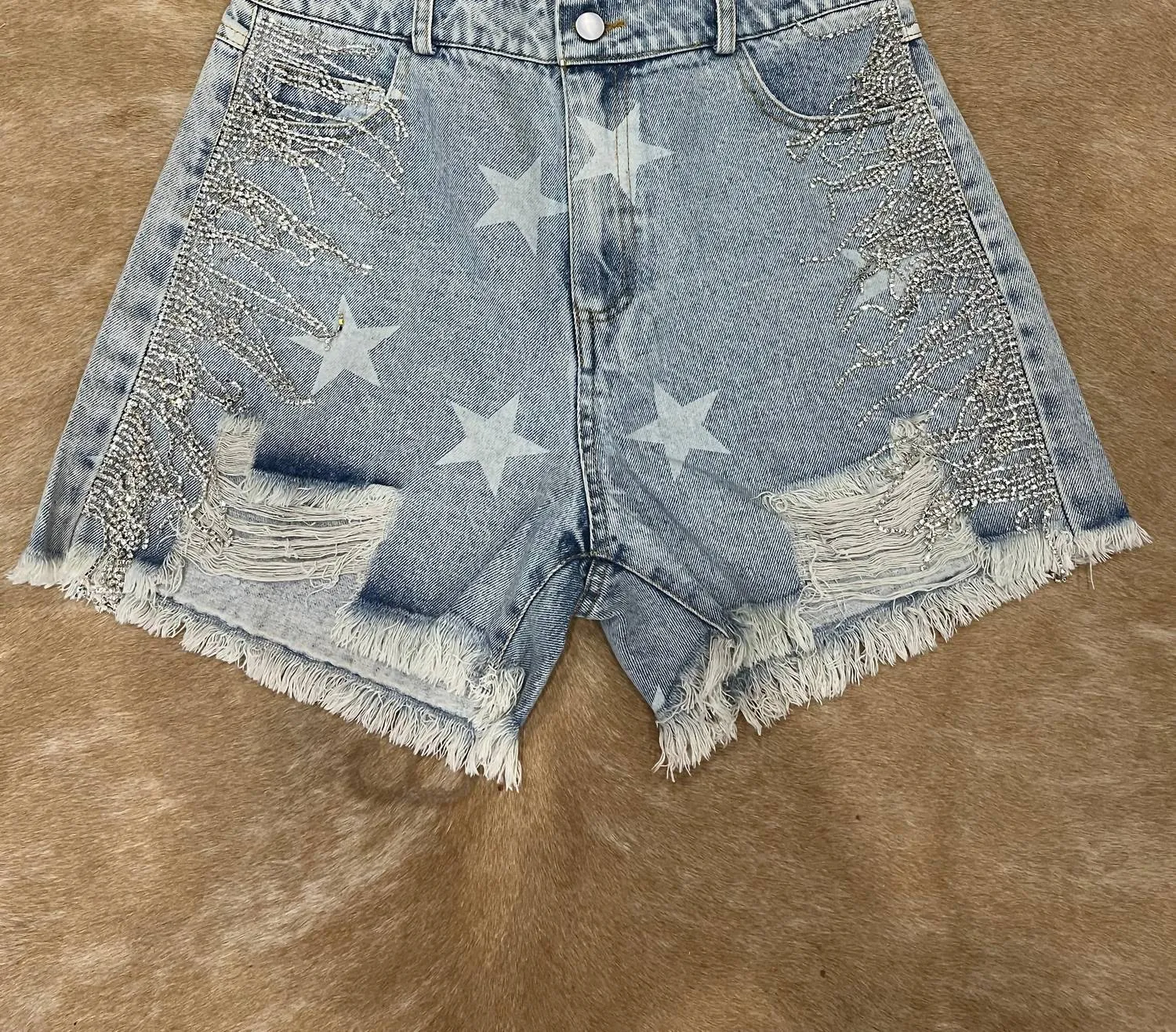 Women's Star Of The Show Jean Shorts In Light Wash