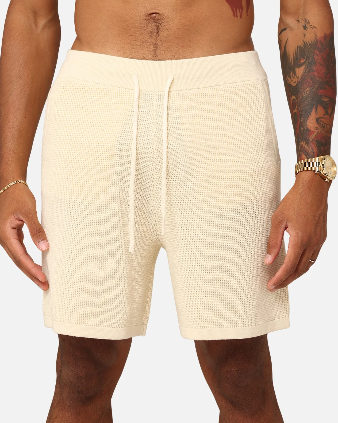 XXIII Zyair Knit Rib Shorts Cream