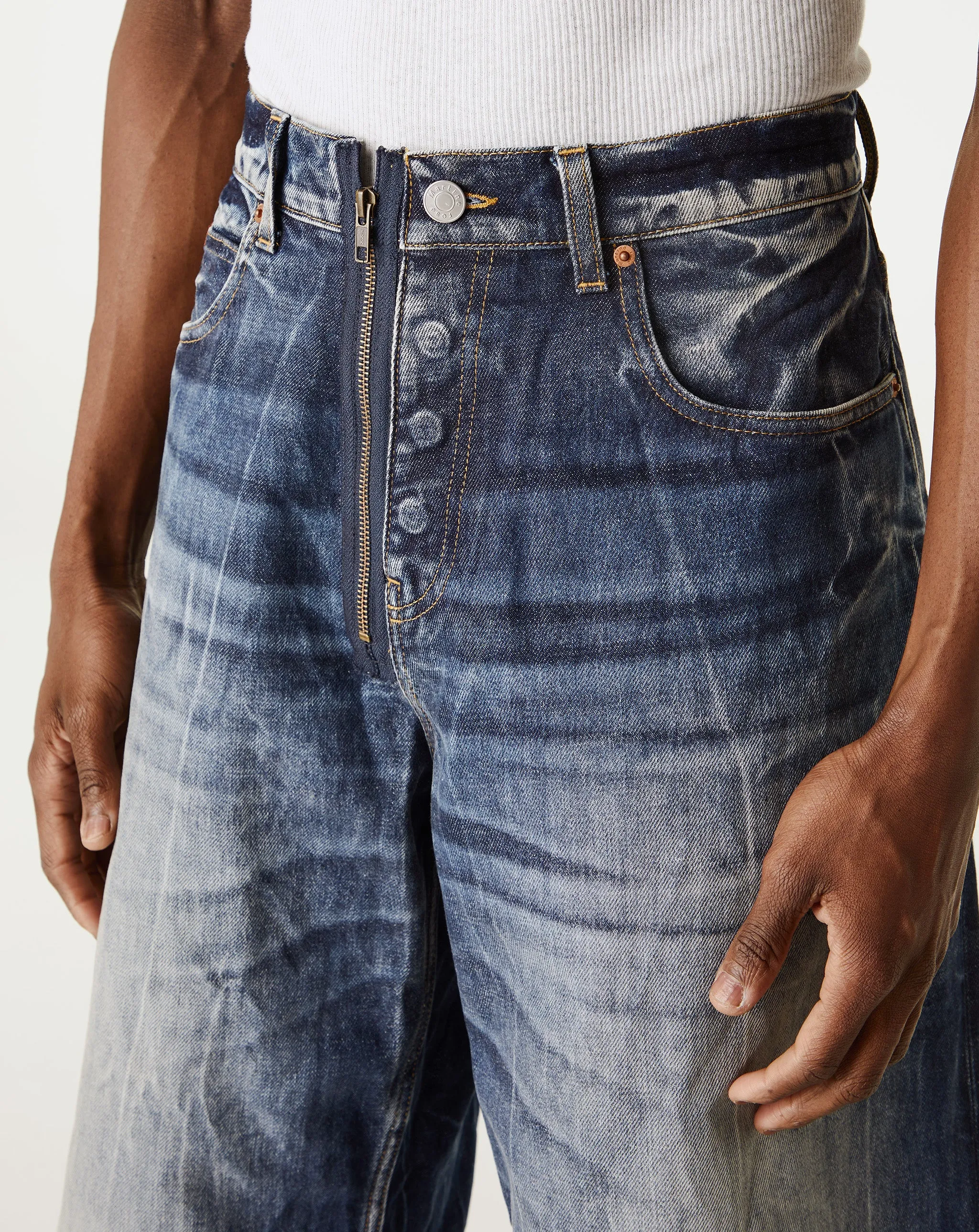 Zip Jean Short