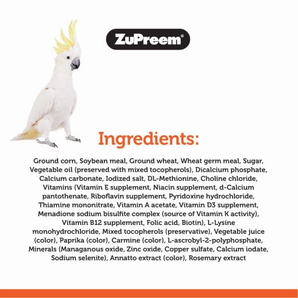 ZuPreem PastaBlend Bird Food, Parrots & Conures